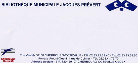 Biblioth&egrave;que municipale Jacques-Pr&eacute;vert de Cherbourg-Octeville.